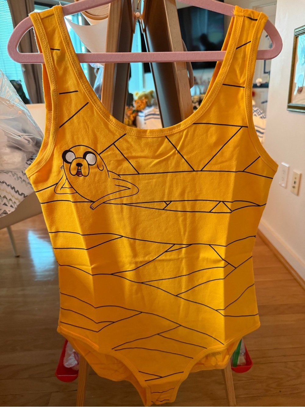 WeLoveFine Adventure Time Jake Mummy Cosplay Bodysuit Leotard L BNWOT